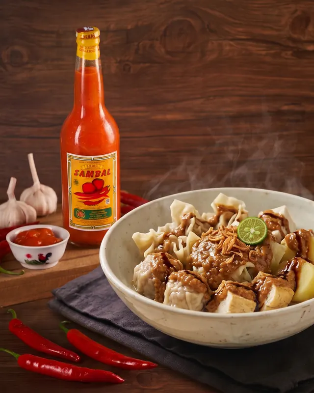Siomay dengan Saus Sambal Laris